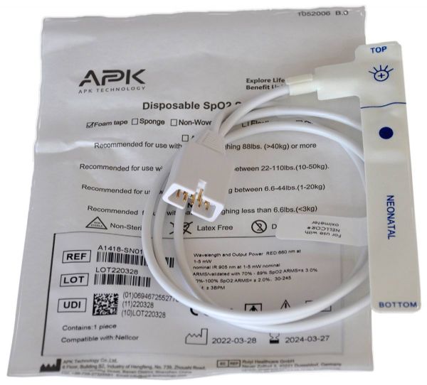 SENZOR SpO2 NEONATAL bílý - 9 pinů