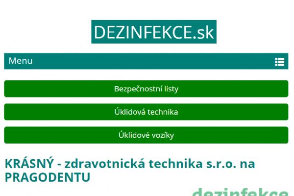 Zprovoznili jsme nový odborný web Dezinfekce.sk s dezinfekčními prostředky