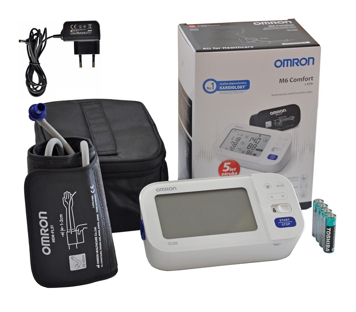 TONOMETR OMRON M6 AFIB Comfort<br>se síťovým napaječem 