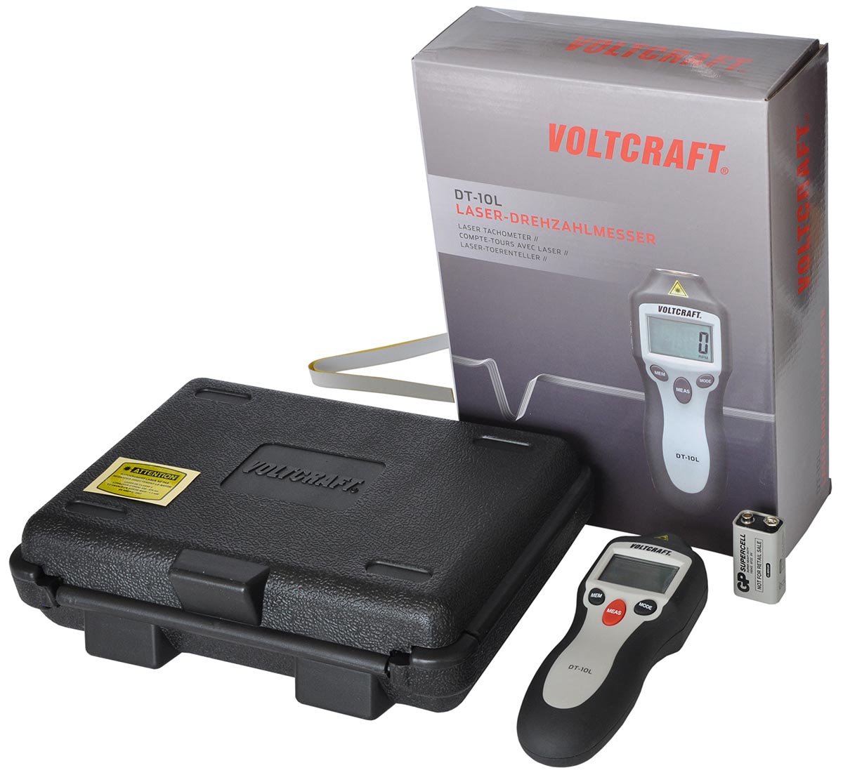 Laserový otáčkoměr VOLTCRAFT DT-10L používáme k měření otáček laboratorních centrifug (odstředivek)
