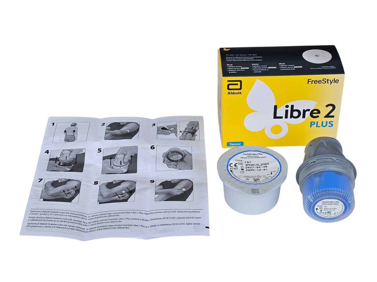ABBOTT DIABETES CARE, USA SENZOR FREESTYLE LIBRE 2 PLUS s českým návodem