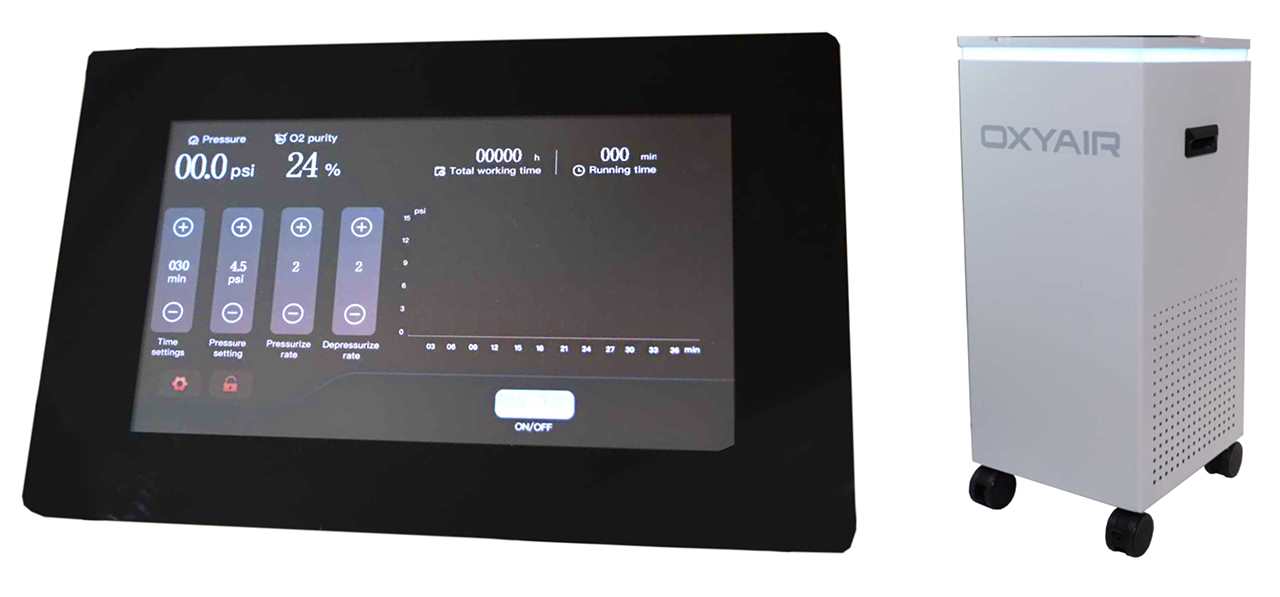 Generátor kyslíku pro hyperbarické komory s přehledným monitoringem 6-ti parametrů Generátor kyslíku pro hyperbarické komory s přehledným monitoringem 6-ti parametrů