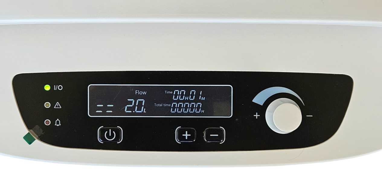 Generator kyslíku PHILIPS - pohled na ovládací panel a příslušenství